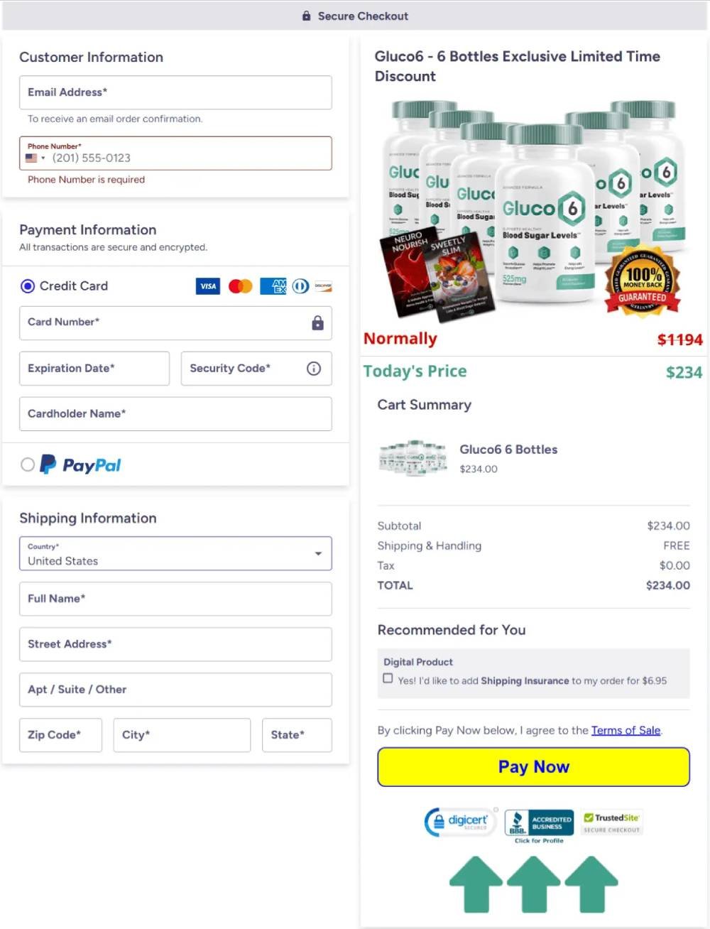 gluco6-order-payment-secure-online-official website